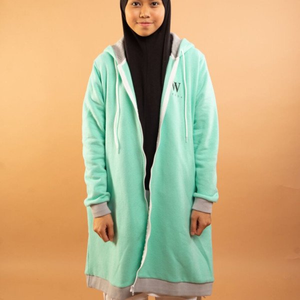 Hoodies Irdina Turquoise Grey